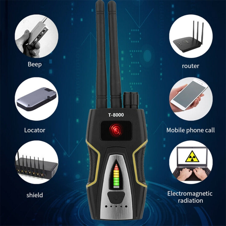 T8000 Wireless Signal Detector GPS Defense Location Finding Camera Anti-Candid Anti-Tracking Detection Instrument T8000 Wireless Signal Detector GPS Defense Location Finding Camera Anti-Candid Anti-Tracking Detection Instrument